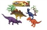 OBL766964 - 4只9寸大恐龙带树套装