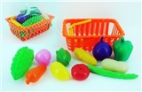 OBL767970 - 11 PCS basket with fruits and vegetables