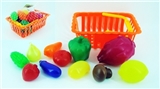 OBL767975 - 11 PCS basket with fruits and vegetables
