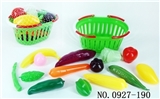 OBL768109 - 14 PCS big basket with fruits and vegetables