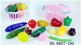 OBL768114 - 14 PCS big basket with fruits and vegetables