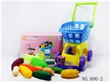 OBL768295 - Shopping cart with vegetables five small box 17 PCS