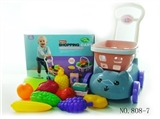 OBL768308 - Shopping cart with fruits and vegetables five small box 14 PCS