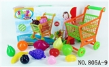 OBL768318 - Shopping cart with fruit 11 PCS