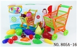 OBL768325 - 16 PCS shopping cart with fruit and vegetables