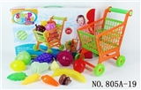 OBL768328 - Shopping cart with fruits and vegetables, 12 PCS