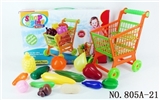 OBL768330 - Shopping cart with fruit and vegetables. 14 PCS