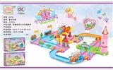 OBL769350 - 公主小城堡电动火车轨道积木感应灯光音乐