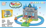 OBL769392 - 大城堡感应灯光音乐电动火车轨道积木