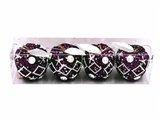 OBL770900 - 5.7CM宽4只装1盒泡沫紫苹果加珠片