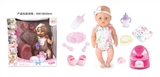OBL771539 - BABY BORN 18寸娃娃喝水尿尿12声IC带马桶尿布液体奶瓶，喝水奶瓶，餐盘套，鞋子，奶嘴，手绳