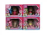 OBL773124 - 13 "music doll with clothes, combs, mirrors (4 color, orange)