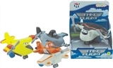 OBL773941 - 汽车总动员飞机款系列4款混装(搪塑软胶+塑料飞机底和车轮+回力功能)     1PCS/盒