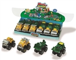 OBL773956 - 工程车系列  大车底回力积木车  4款混装（原包ABS材料+回力功能）12PCS/盒