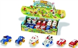 OBL773981 - Cartoon city car six conventional (soft rubber lining design plastic wheel sliding function) 12 PCS/