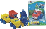 OBL773988 - Cartoon truck 6 conventional (soft rubber lining design plastic wheel sliding function) 1 PCS/box