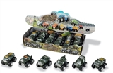 OBL773997 - Military series car six conventional (soft rubber lining plastic slide wheel function) 12 PCS/carton