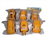 OBL774000 - Cartoon truck 6 conventional (soft rubber lining plastic slide wheel function) 1 PCS/bag