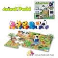 OBL774032 - 滑行卡通动物6只+1套拼图（24PCS/86*58)+8个小配件