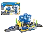 OBL774261 - 城市系列4只塑料警车1只警机滑行17PCS