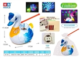 OBL774724 - 电动万向满天星3D炫彩旋转投影梦幻小天鹅手提灯笼(音乐+5灯光)
