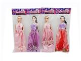 OBL798620 - 3 only top grade 11.5 inch real long hair princess barbie, three orange