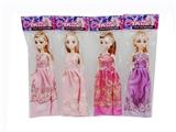 OBL798621 - 3 only top grade 11.5 inch real long hair princess barbie, three orange