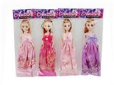 OBL798622 - 3 only top grade 11.5 inch real long hair princess barbie, three orange