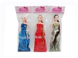 OBL798624 - 3 only top grade 11.5 inch real long hair princess barbie, three orange