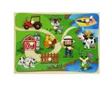 OBL805106 - 木制大号农场动物手抓板拼图