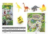 OBL805339 - Dinosaurs multiplayer cloth carpet
