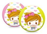OBL806721 - 8 inch girl plush ball bounce