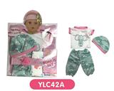 OBL809057 - 16 inch dolls clothes with urine trousers pacifier
