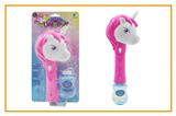 OBL809233 - Unicorn single bottle bubble stick with lights