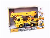 OBL809262 - 1:12DIY可拆装积木惯性工程车(4键声光)