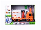 OBL809266 - 1:12DIY可拆装积木惯性环卫车(带4键声光)