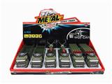 OBL809282 - 1:50合金回力军事车3款（展示盒6只）带灯光音乐（包3*AG3）