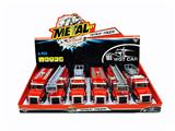 OBL809317 - 1:50合金回力消防车3款（展示盒6只）带灯光音乐（包3*AG13）