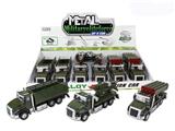 OBL809327 - 1:50合金回力军事车3款（展示盒6只）
