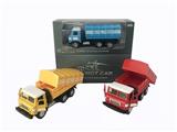 OBL809330 - 方头开门回力运输卡车黄红蓝三色混带灯光音乐（包3*AG3）