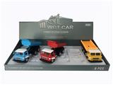 OBL809337 - 方头开门回力翻斗卡车（展示盒6只）黄红蓝三色混带灯光音乐（包3*AG3）
