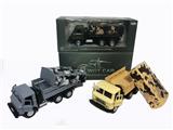 OBL809338 - 方头开门回力军卡运输车军绿/土黄/灰色三色混带灯光音乐（包3*AG3）