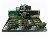 OBL809393 - 1:64合金回力小军事车（展示盒12只）欧式车头
