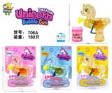 OBL809865 - Inertial transparent strip light unicorn bubble gun (sugar)