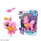 OBL810815 - Evade glue super-sized crown with cartoon horse with light music butterfly butterfly comb