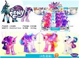 OBL810845 - Environmental protection high-grade pony bao li music 4 color mixed 12 PC with colorful lights