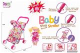 OBL813464 - Color light armrest, baby iron sunshade, reclining trolley and 14 baby girl