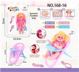 OBL813543 - 14 voice doll and dining chair and comb \/ mirror
