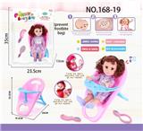 OBL813546 - 14 voice doll and dining chair and comb \/ mirror