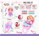 OBL813548 - 14 voice doll and dining chair and comb \/ mirror